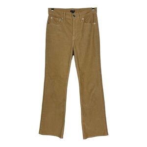 J. Crew Sz 25 Corduroy Tan Straight Leg Mid Rise Pants